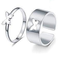 2pc Butterfly Couple Ring