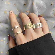 2pc Butterfly Couple Ring